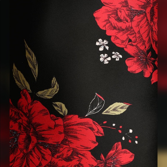 Extra Sultry Black Floral Print Satin Cowl Neck Maxi Dress - Picture 2 of 7